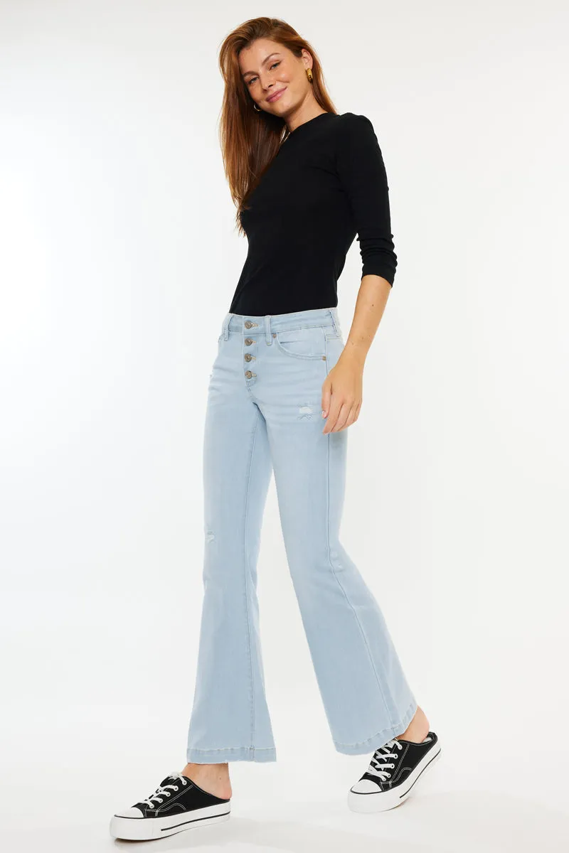 Saylor Mid Rise Flare Jeans (Petite)