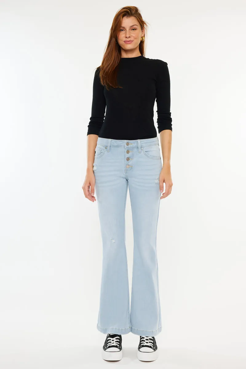 Saylor Mid Rise Flare Jeans (Petite)
