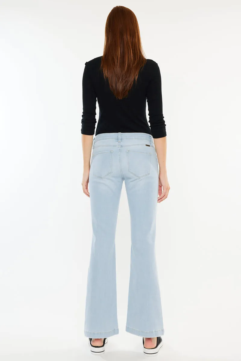 Saylor Mid Rise Flare Jeans (Petite)