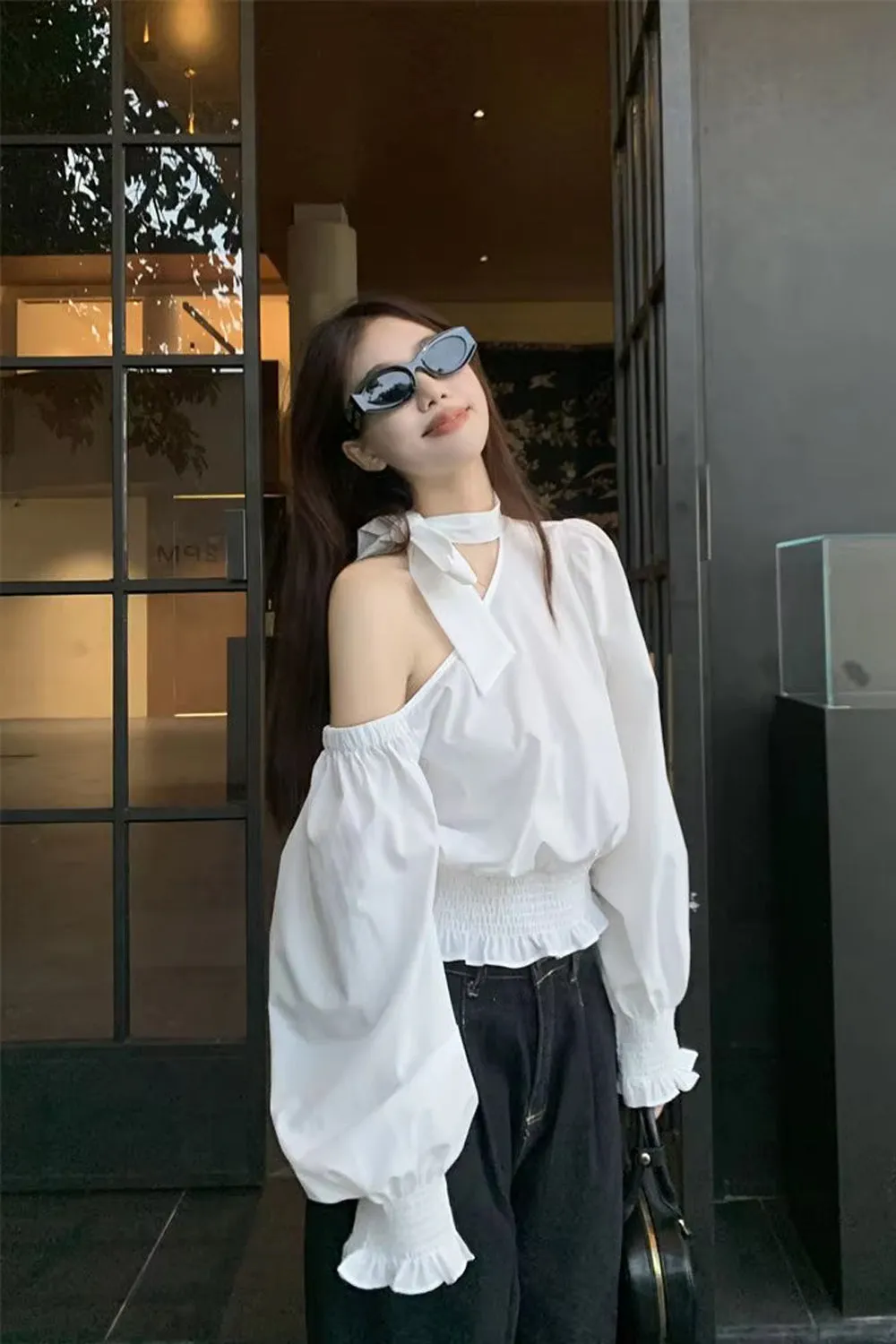 Sexy Off Shoulder Flare Sleeve Blouse Shirts