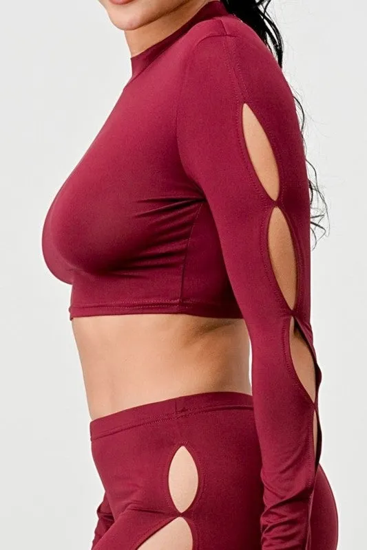Shape Black Snatched Rib Cut Out Side Leggings