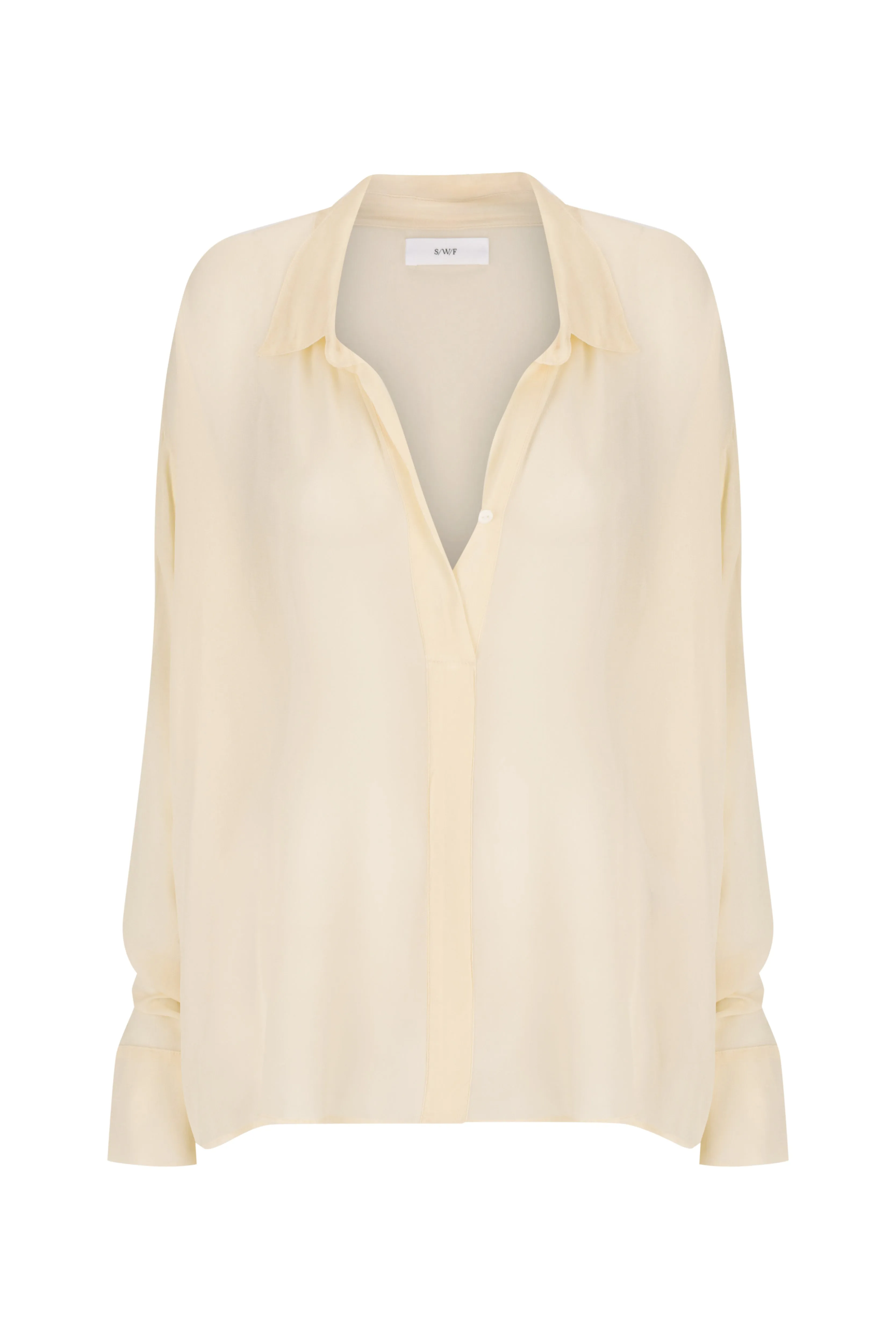 Sheer Oversized Shirt | Lace Trim Satin Mini