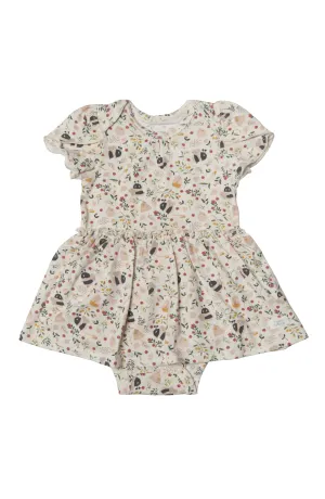 Short Sleeve Bodysuit Dress - Bumble Bees