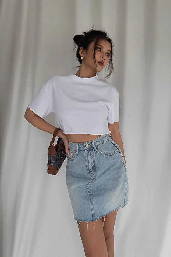 Short Sleeve Round Neck Basic Tops Shirts