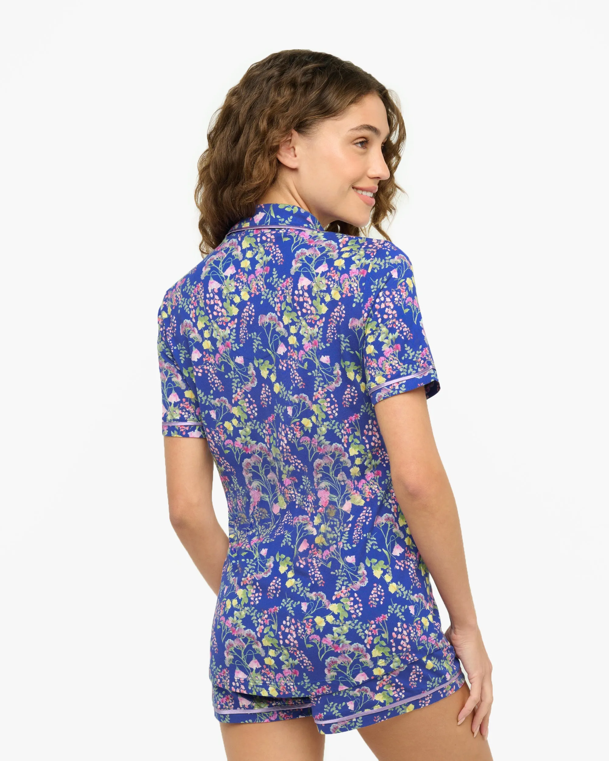 Short Sleeve Top & Boxer Pajama Set