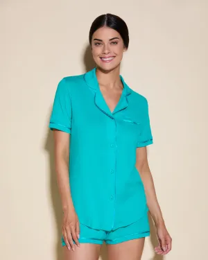 Short Sleeve Top & Boxer Pajama Set