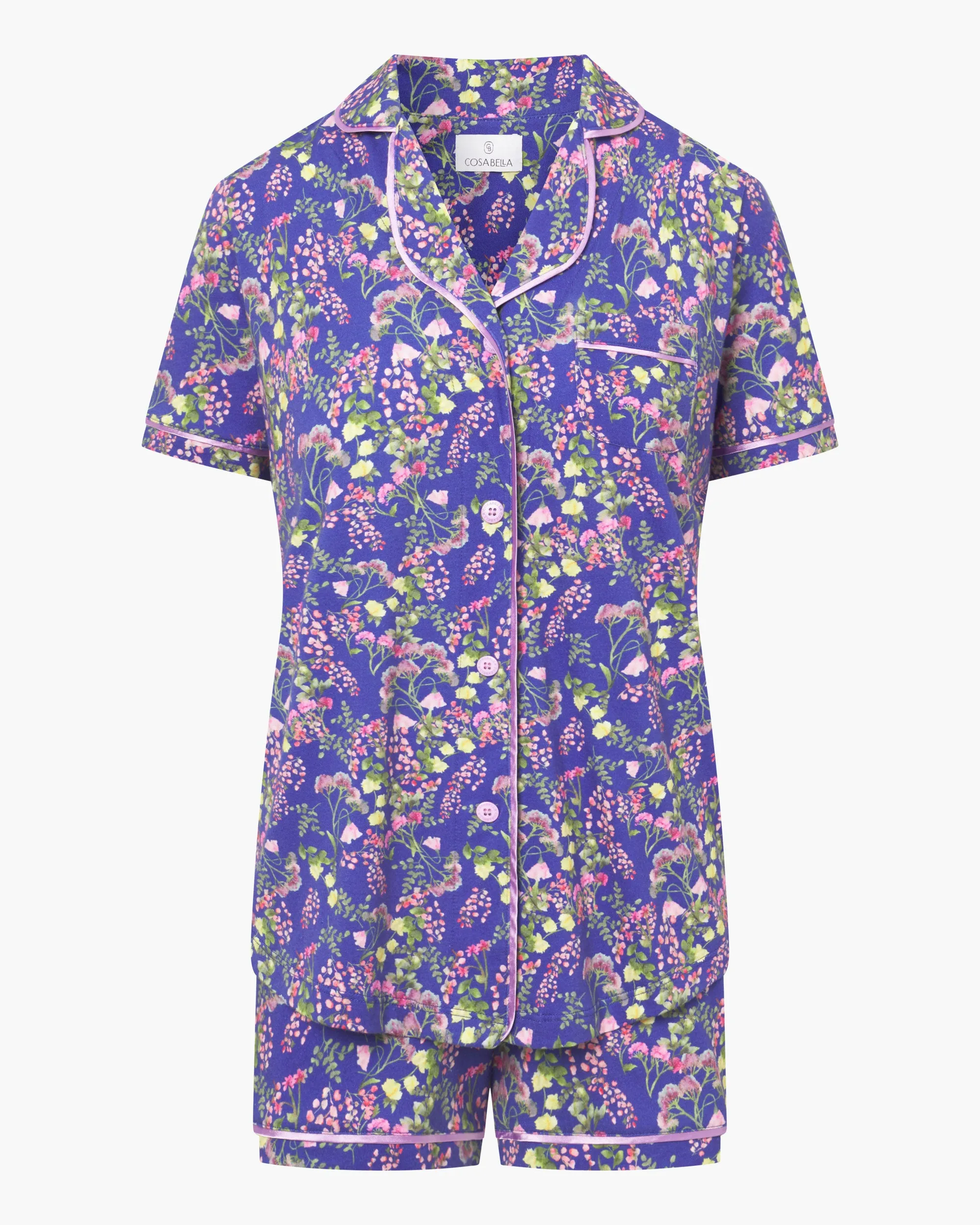 Short Sleeve Top & Boxer Pajama Set