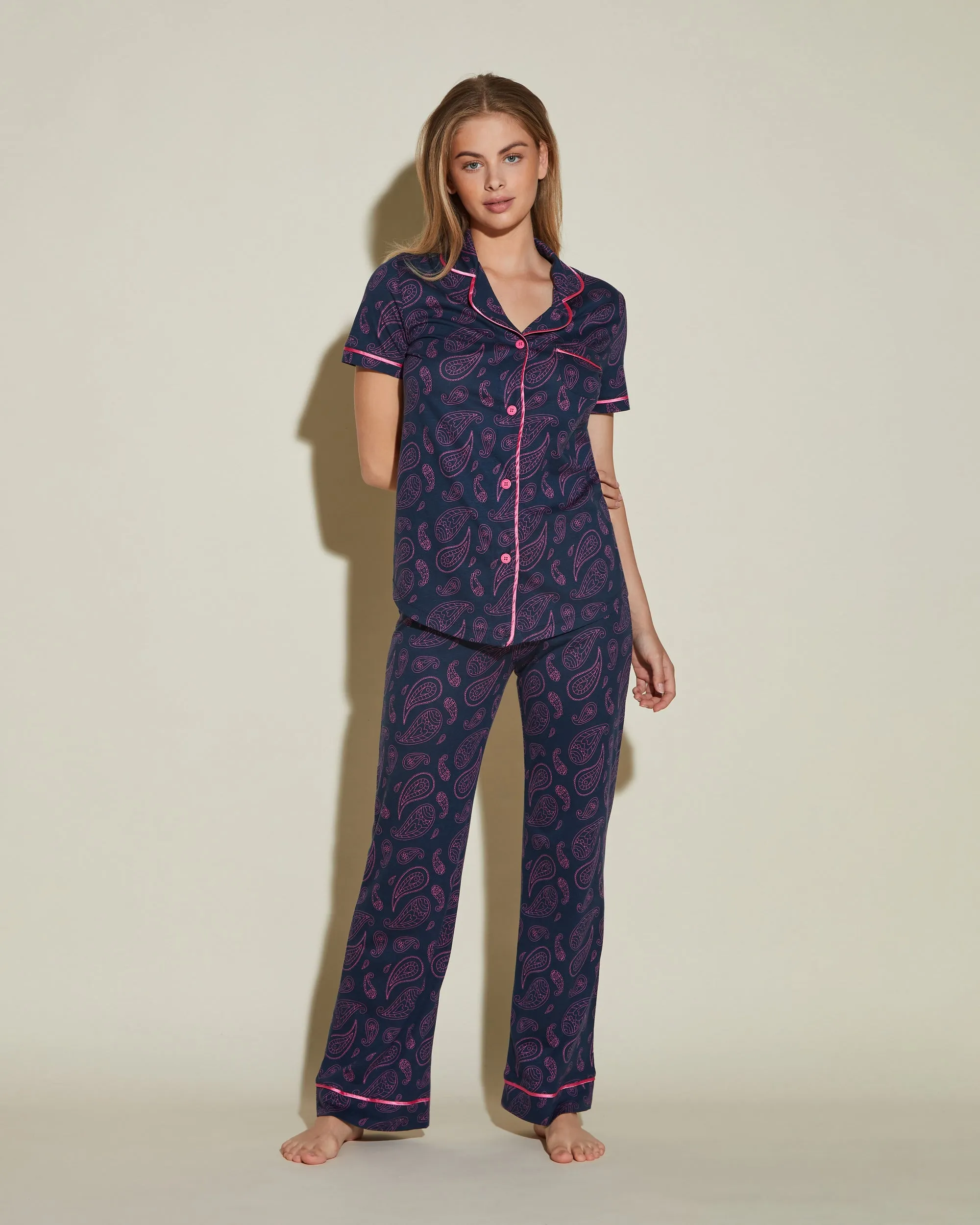 Short Sleeve Top & Pant Pajama Set
