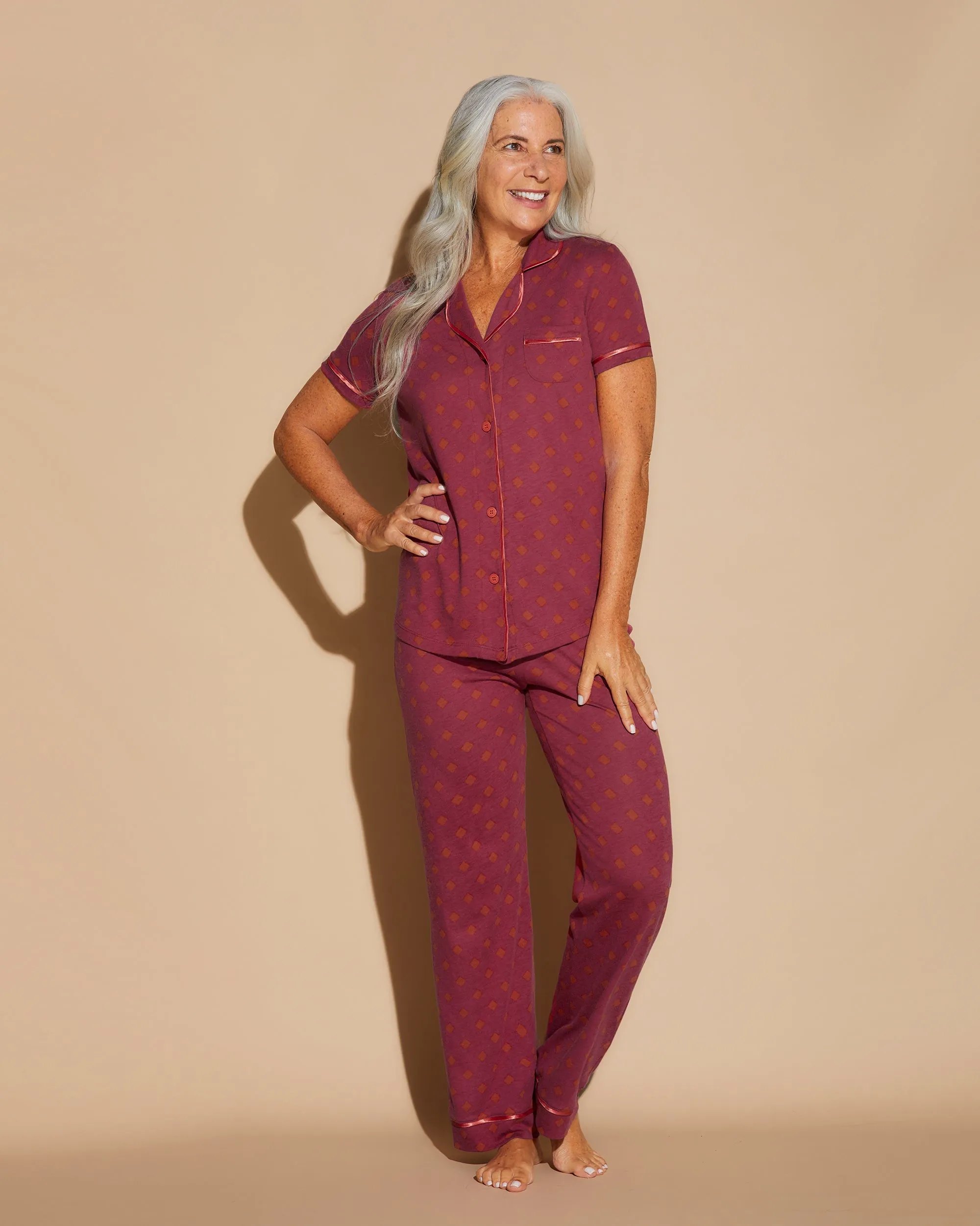 Short Sleeve Top & Pant Pajama Set