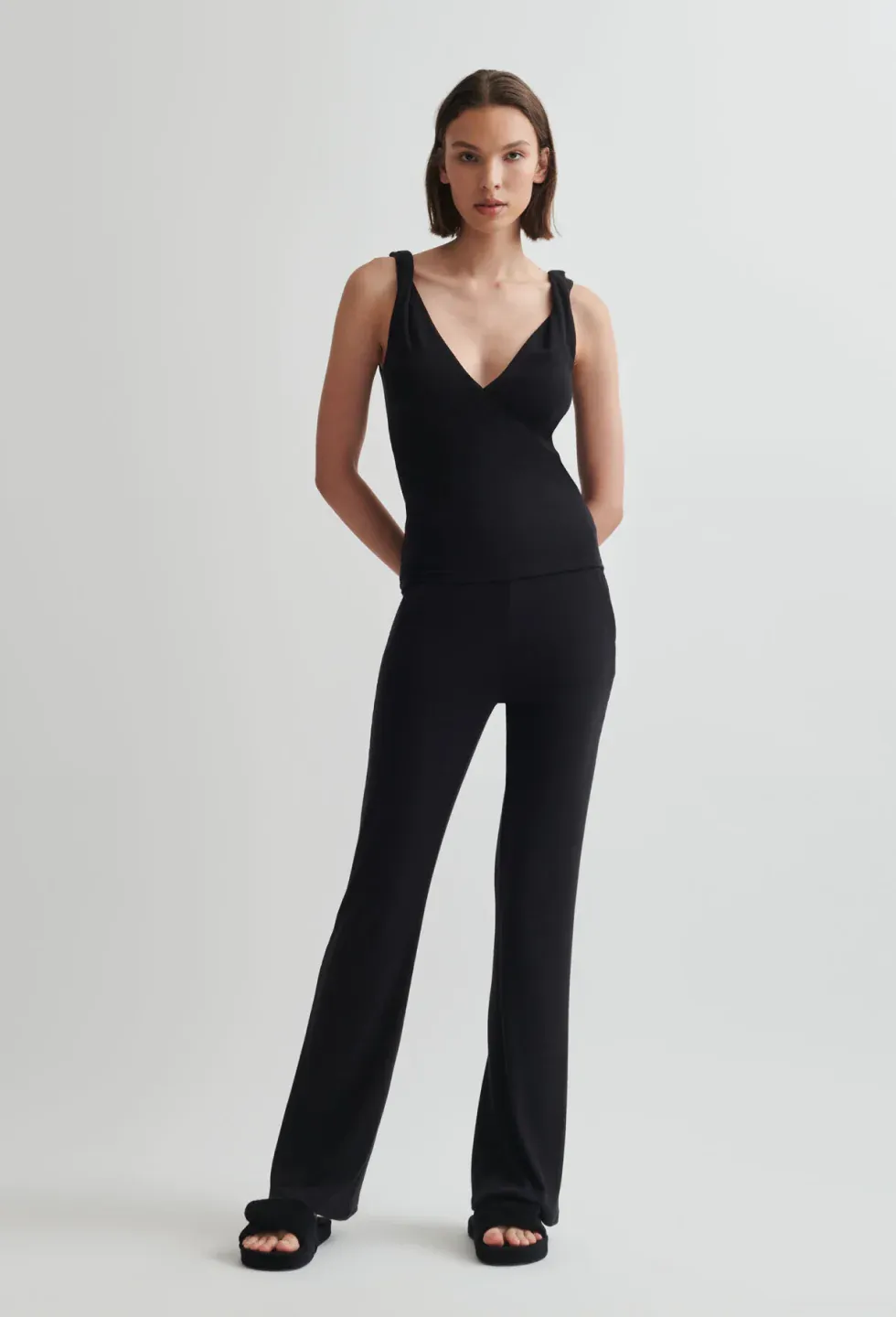 Skin Nicole Twist Ribbed Top