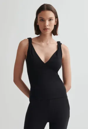 Skin Nicole Twist Ribbed Top