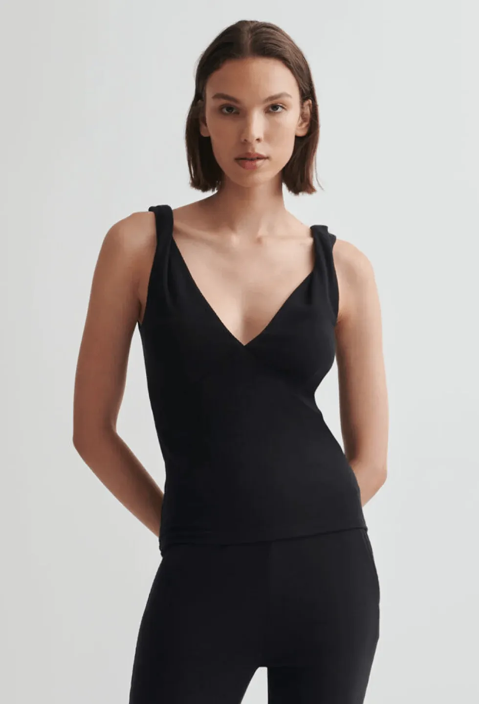 Skin Nicole Twist Ribbed Top