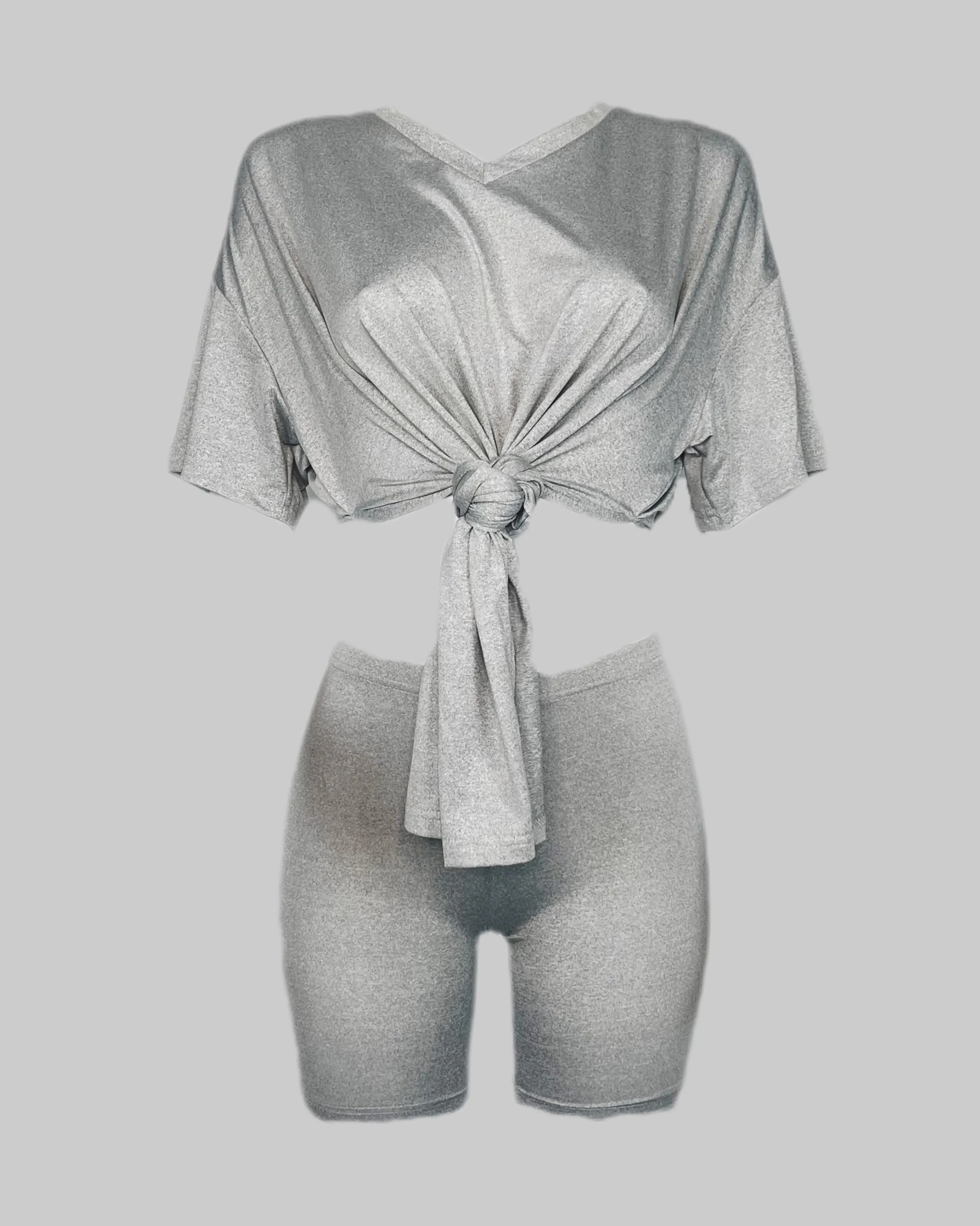 Socialite Short Set - Grey