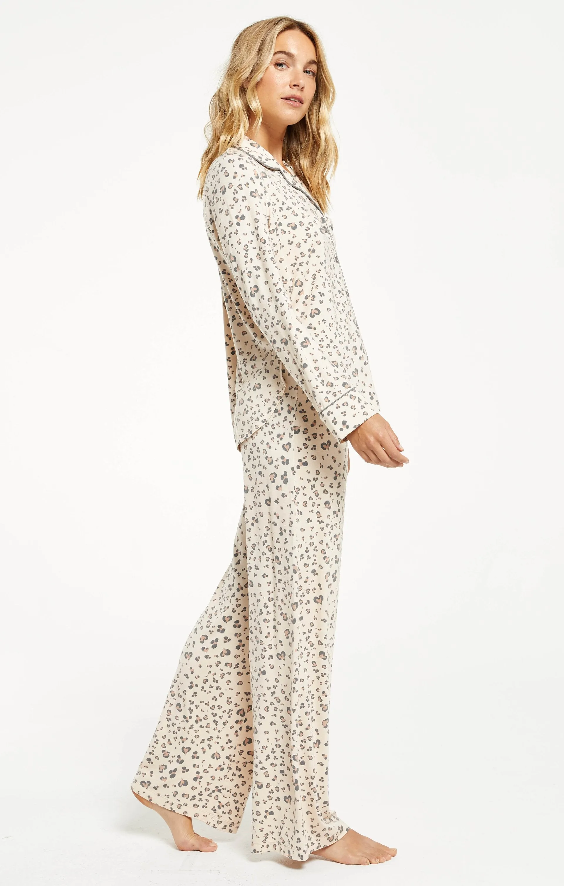 Softest leopard modal PJ set in tan