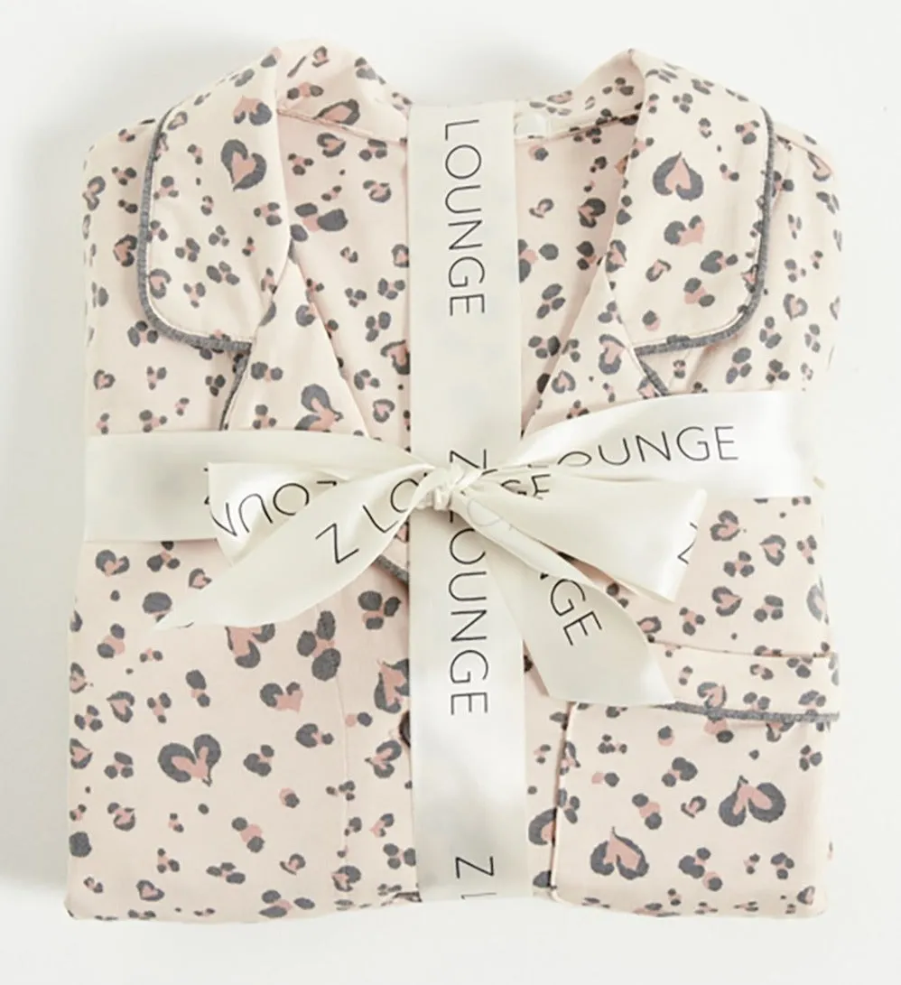 Softest leopard modal PJ set in tan