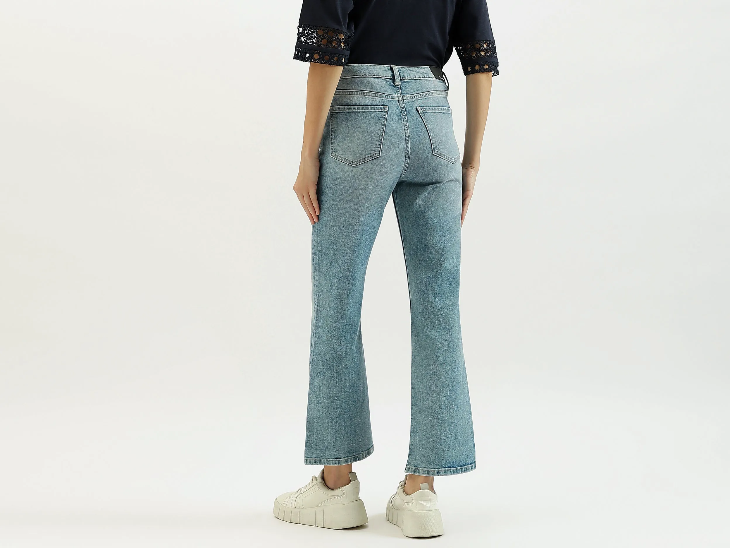 Solid Bootleg Jeans