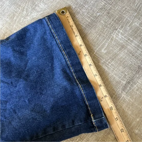Spanx Women Flare Jeans 1X Tall Denim Pull On 20327T Dark Wash pull on Excellent