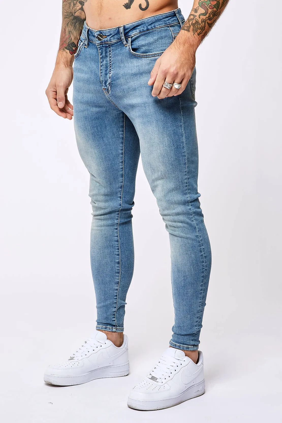 SPRAY-ON JEANS - STRONG WASH DARK BLUE