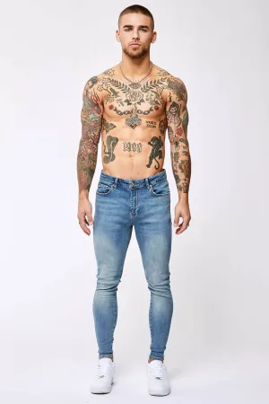 SPRAY-ON JEANS - STRONG WASH DARK BLUE