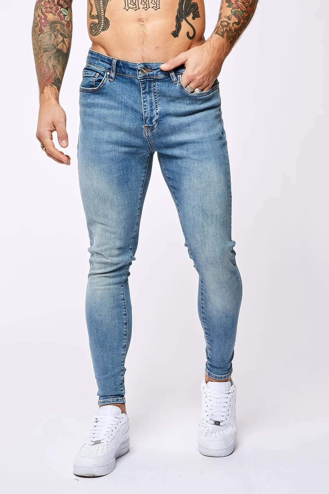 SPRAY-ON JEANS - STRONG WASH DARK BLUE