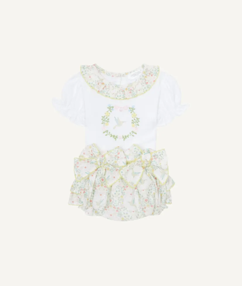 SS25 Deolinda - Top and Floral Print Bloomer Set