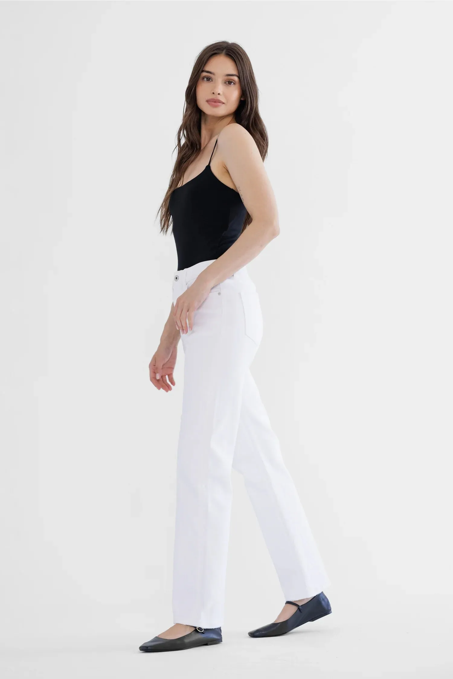 Straight Leg High Rise Jeans