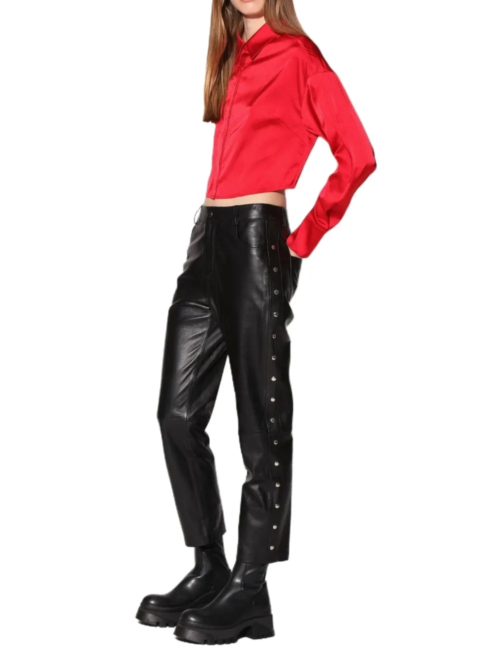 Studded Heritage Leather Pant