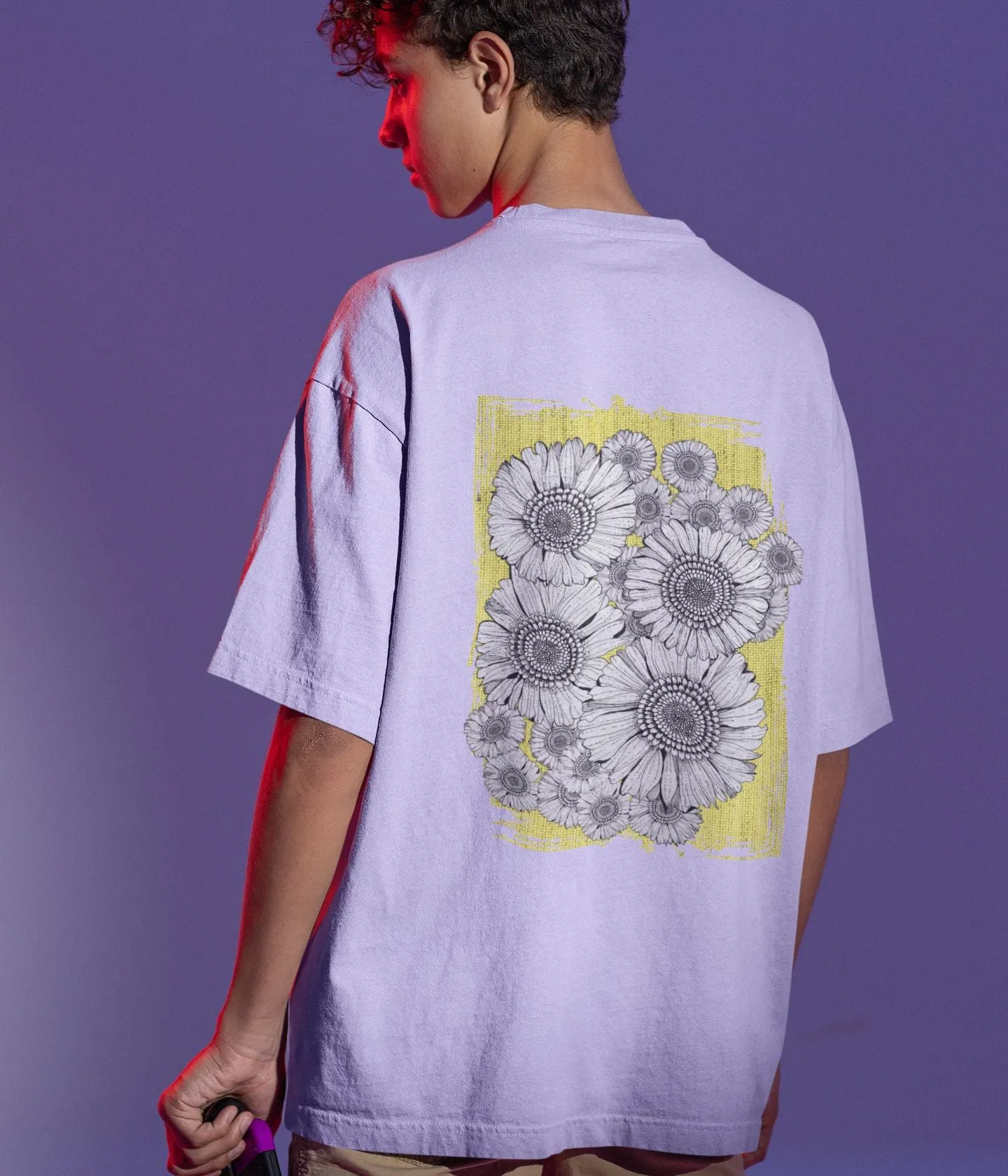 Sunflower Smiles - Terry Oversized T-Shirt