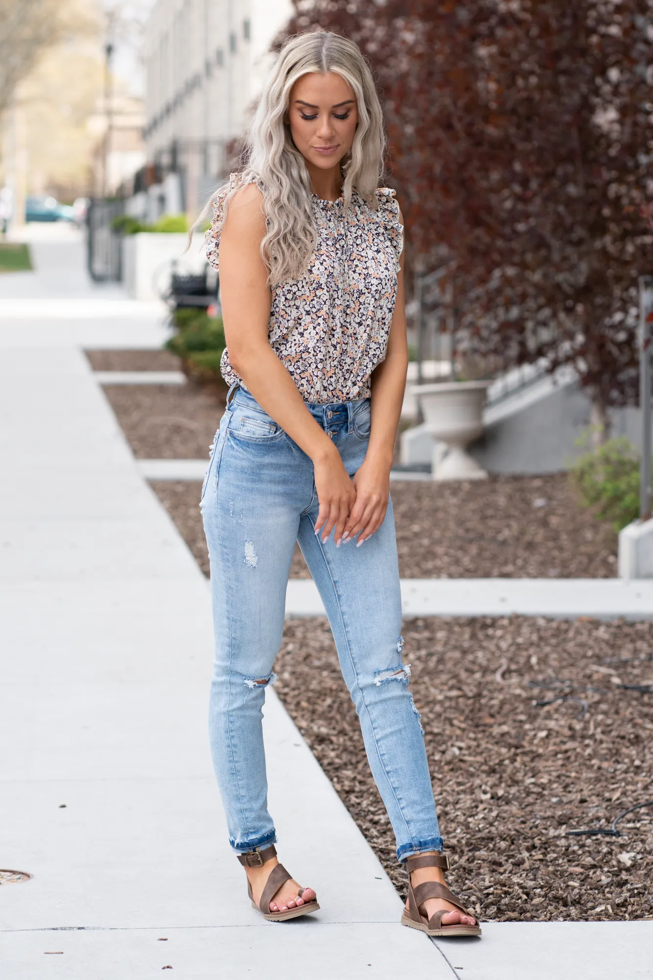 Sunney Cuffed High Rise Skinny