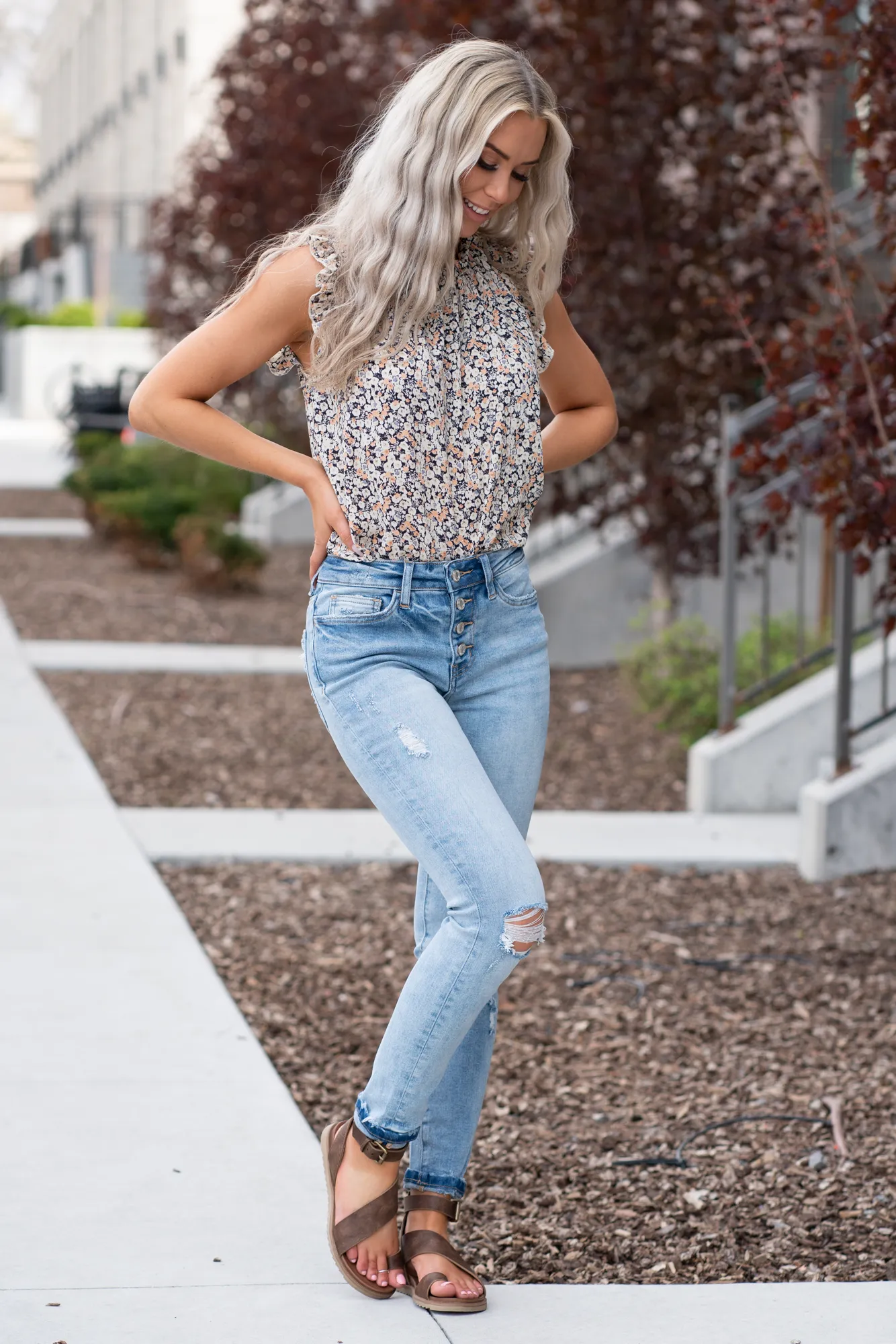 Sunney Cuffed High Rise Skinny