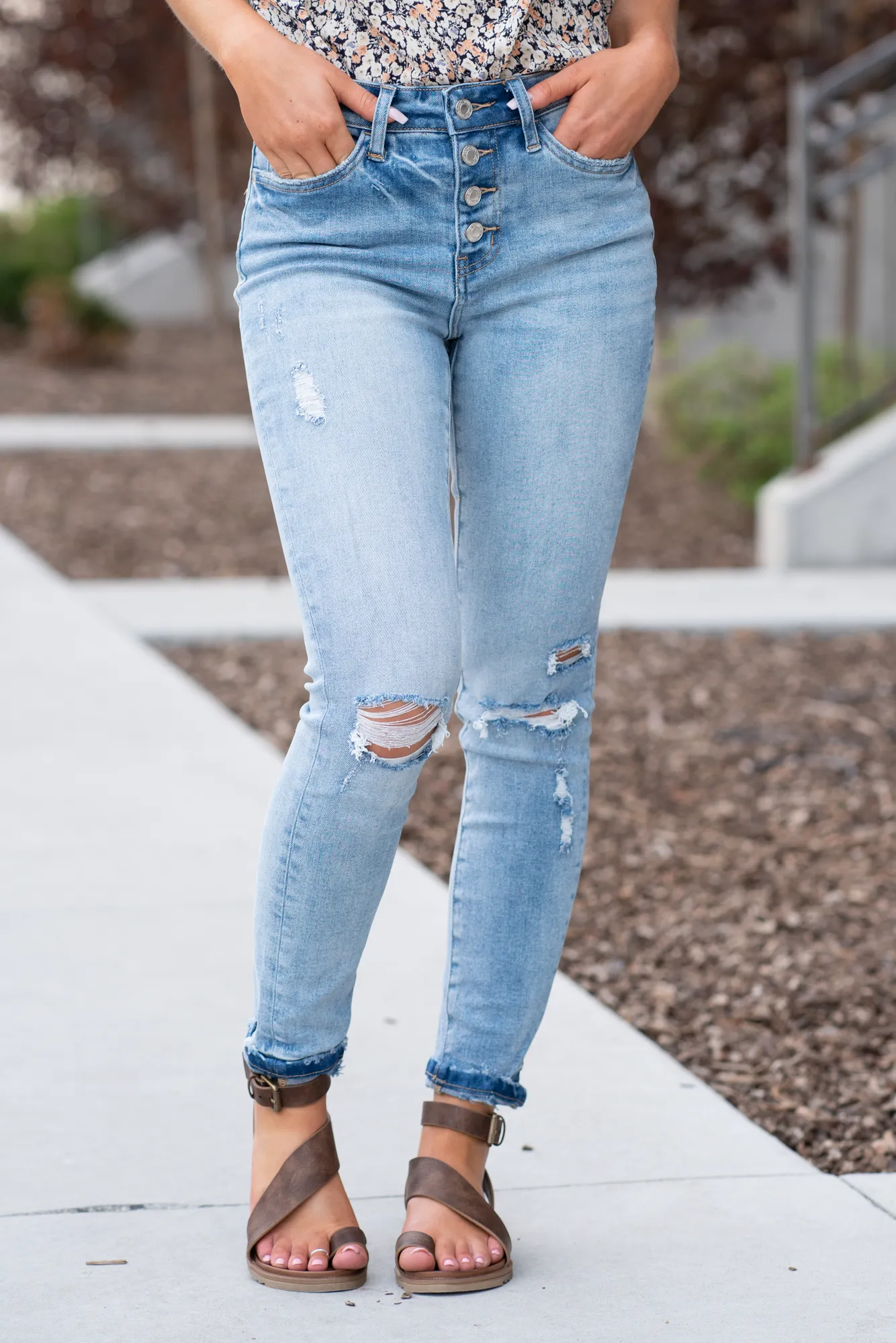 Sunney Cuffed High Rise Skinny