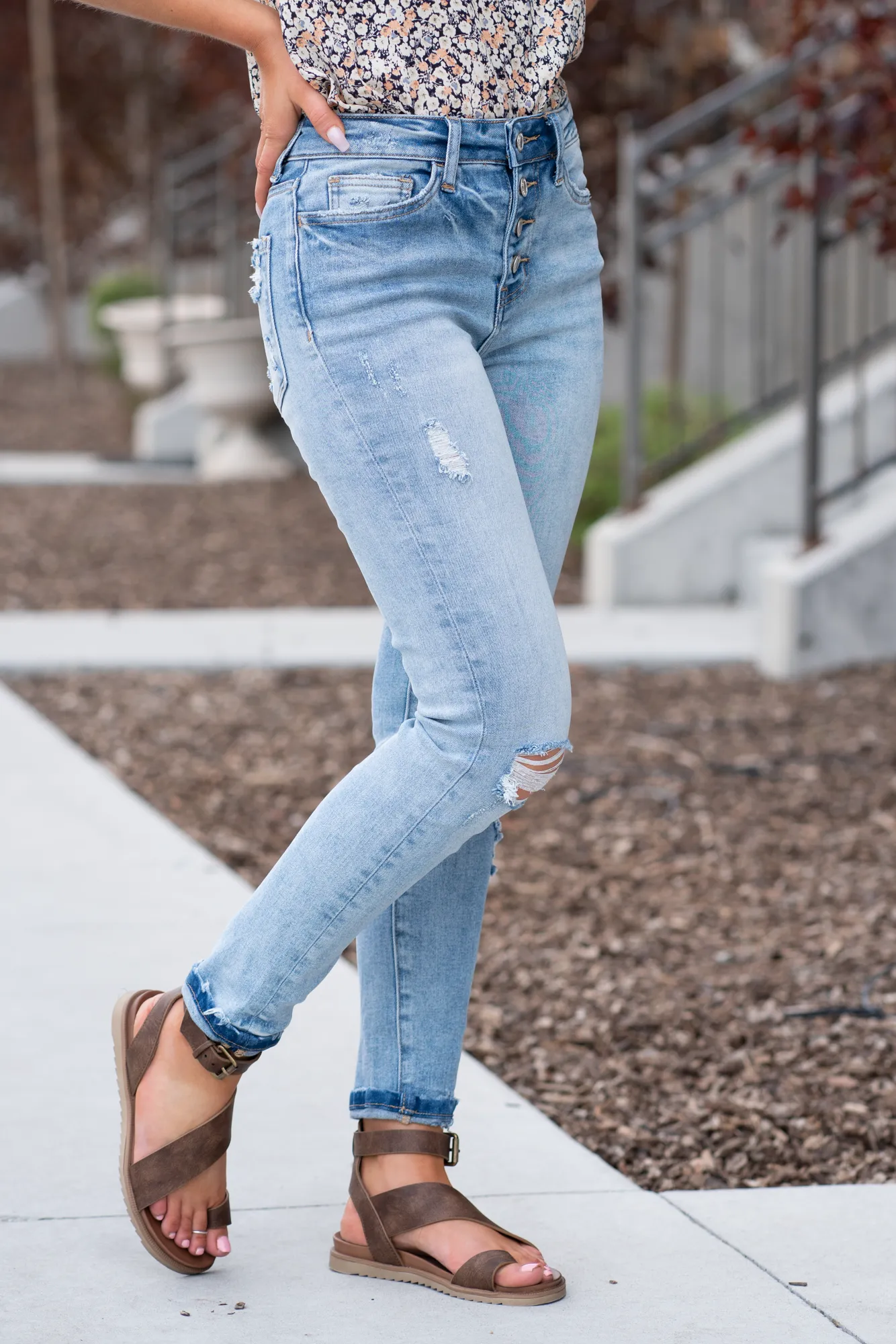Sunney Cuffed High Rise Skinny
