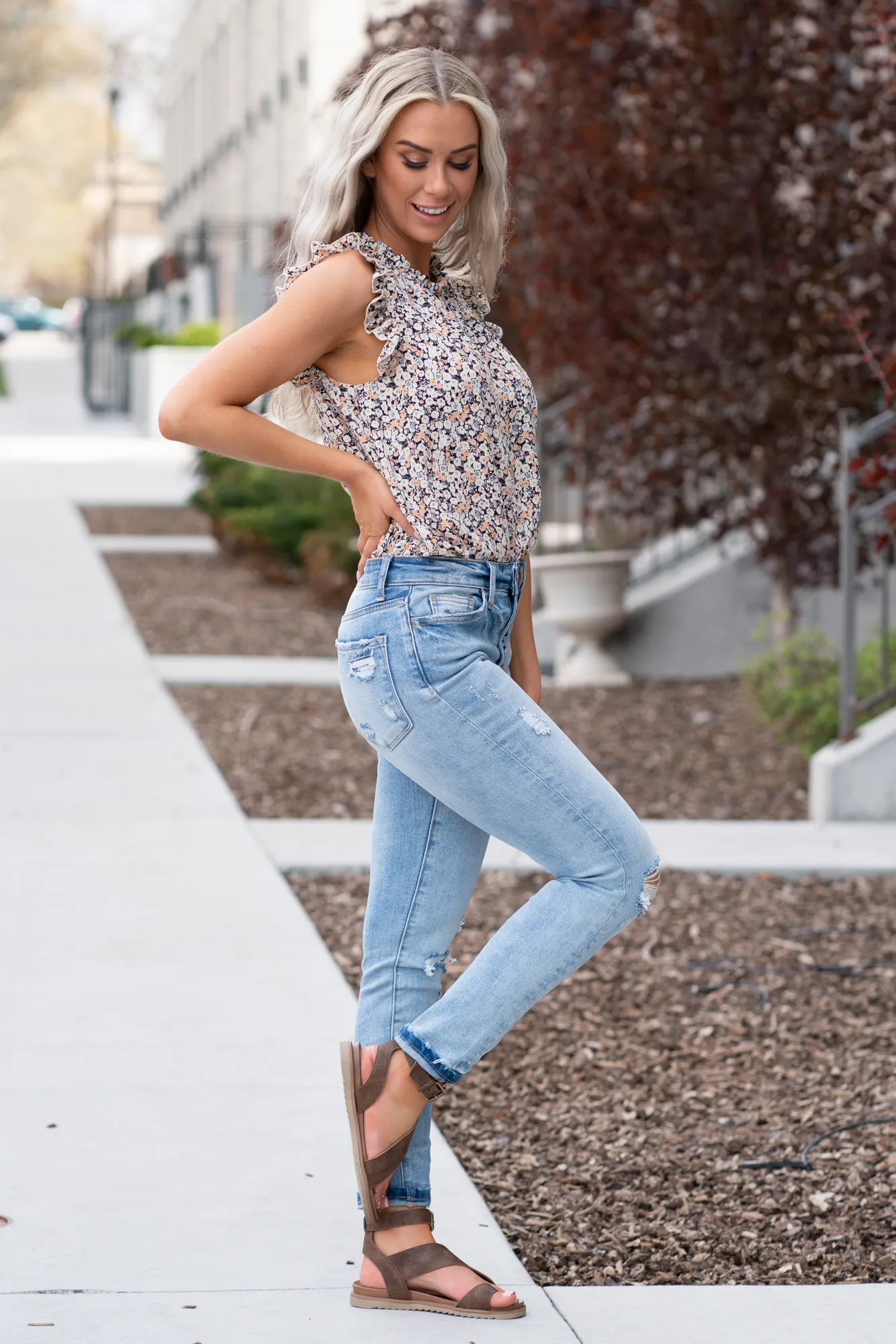 Sunney Cuffed High Rise Skinny
