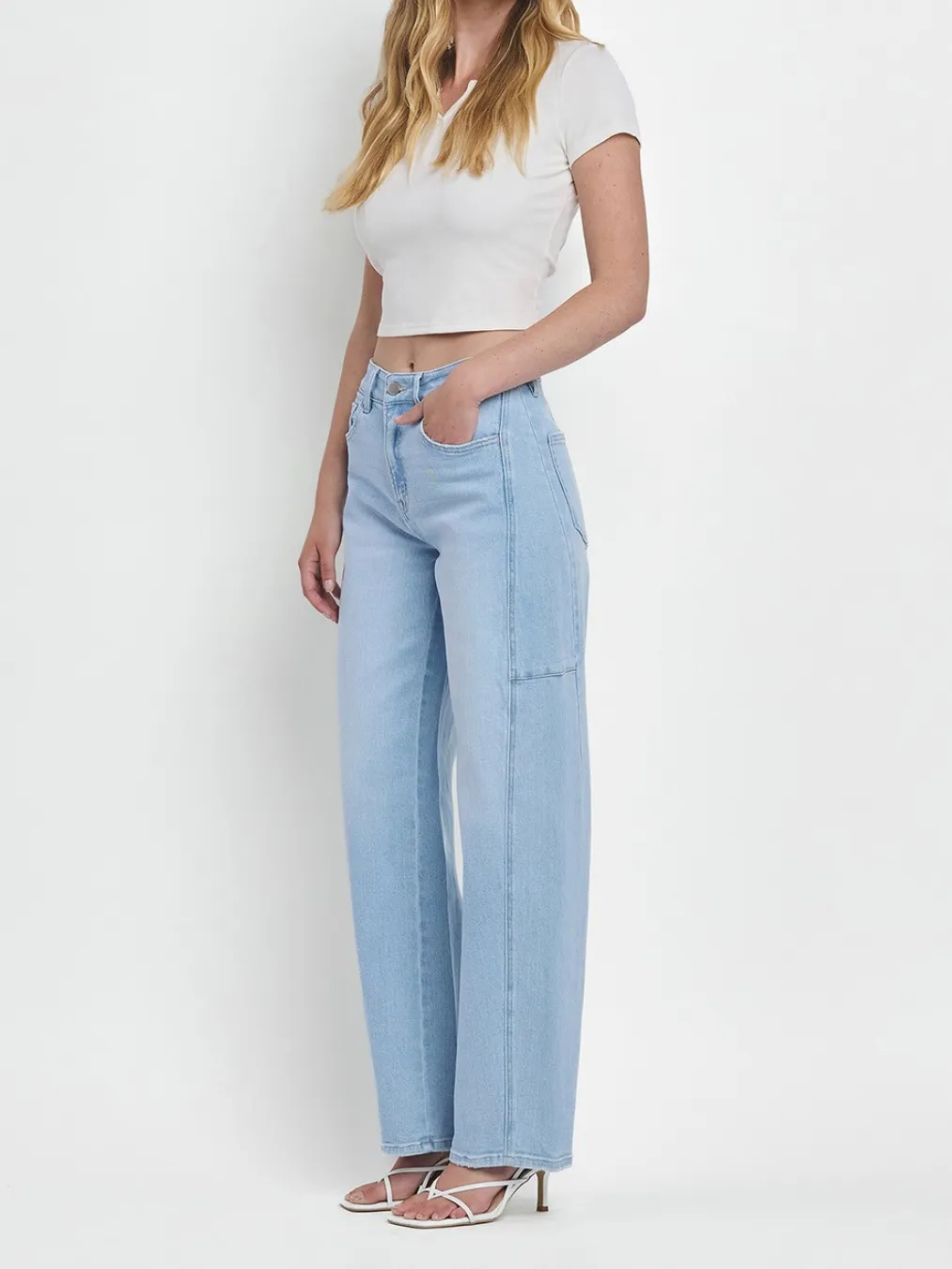 Super High Rise Long Barrel Jeans