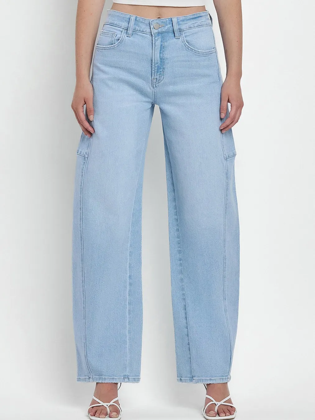 Super High Rise Long Barrel Jeans