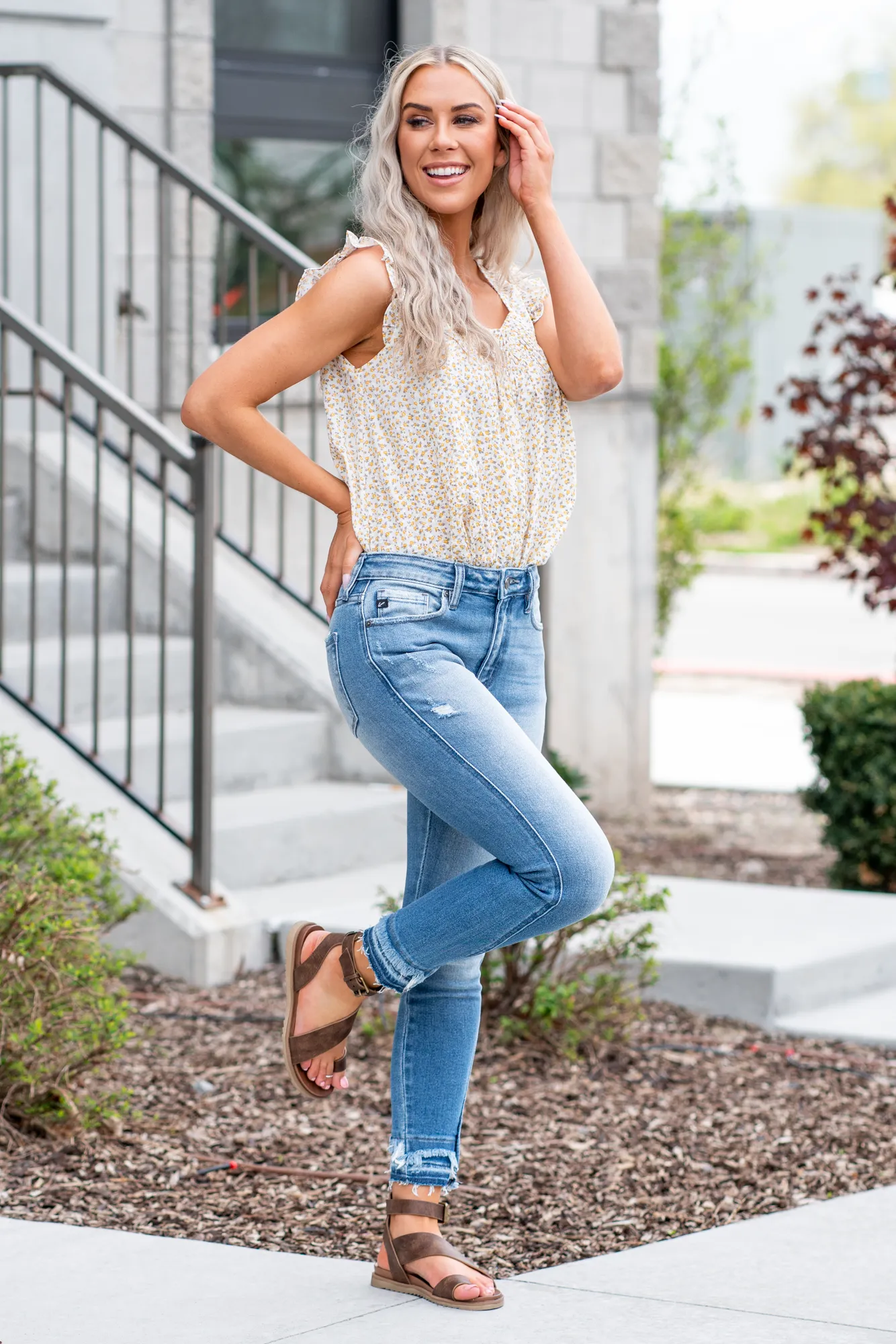 Sylvia High Rise Released Hem Ankle Skinny