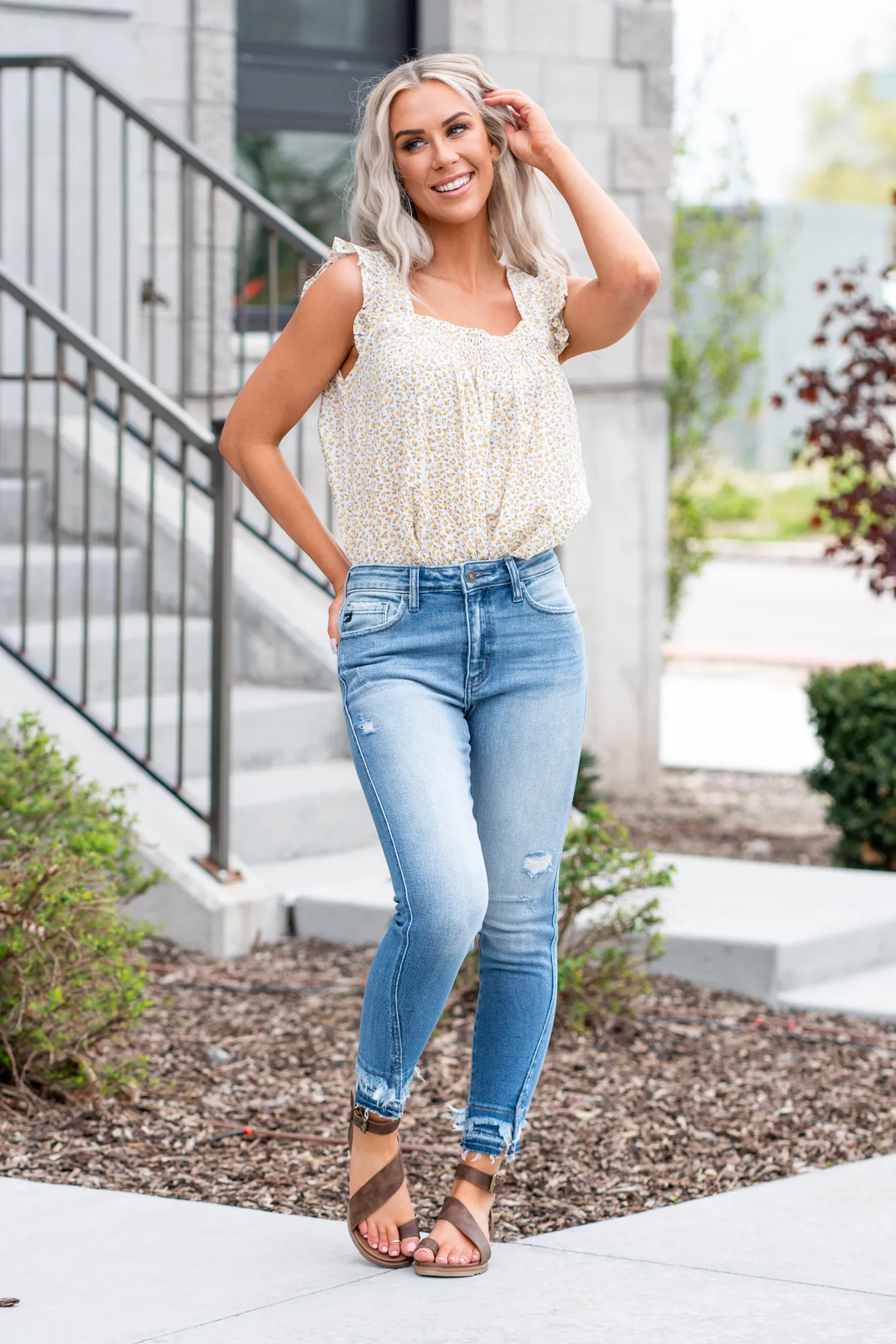Sylvia High Rise Released Hem Ankle Skinny