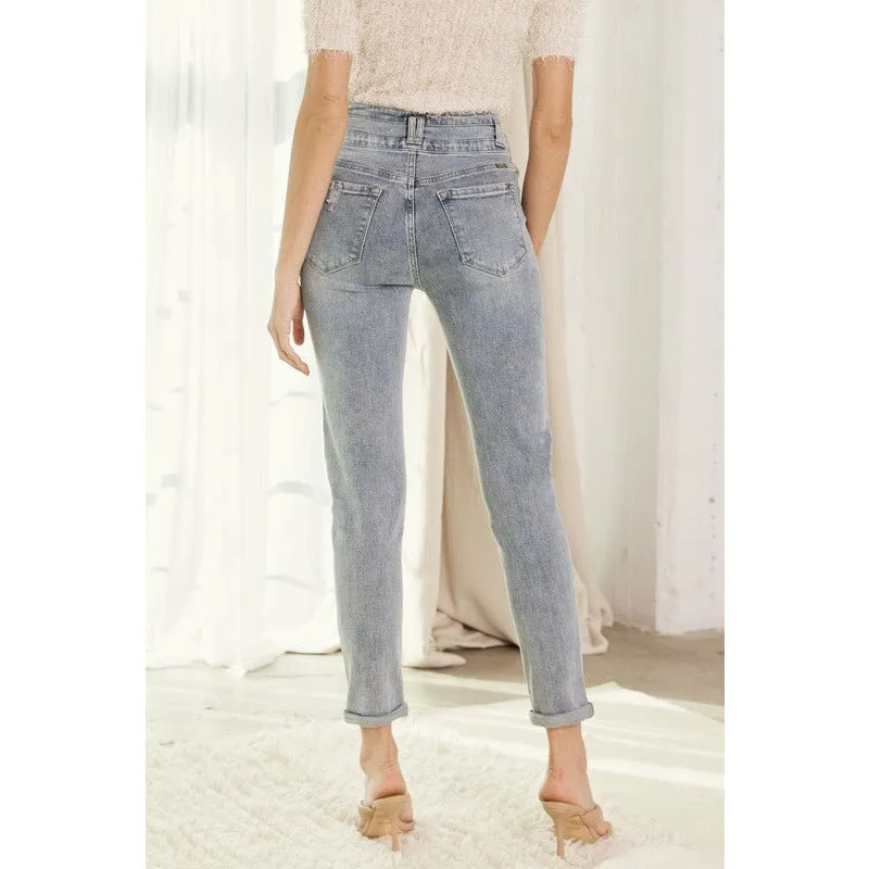Take Me Away Ultra High Rise Mom Fit Jean - Medium