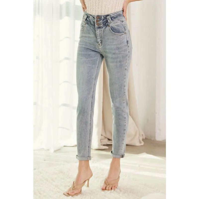 Take Me Away Ultra High Rise Mom Fit Jean - Medium