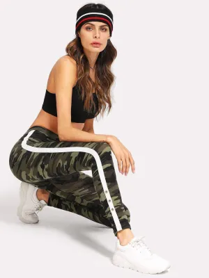 Tape Side Camo Leggings