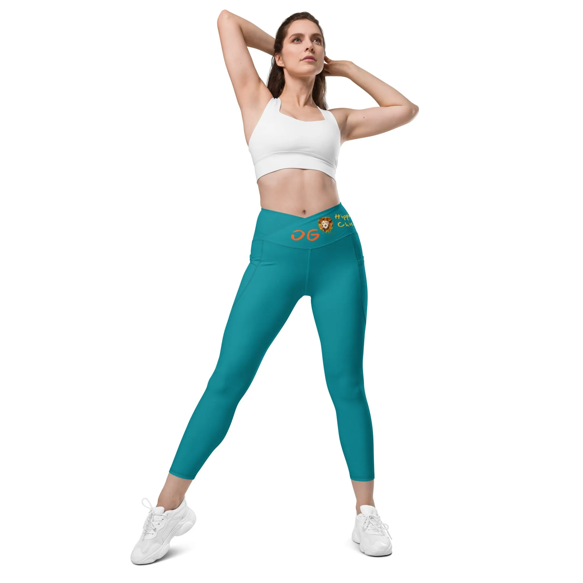 Teal Crossover Leggings