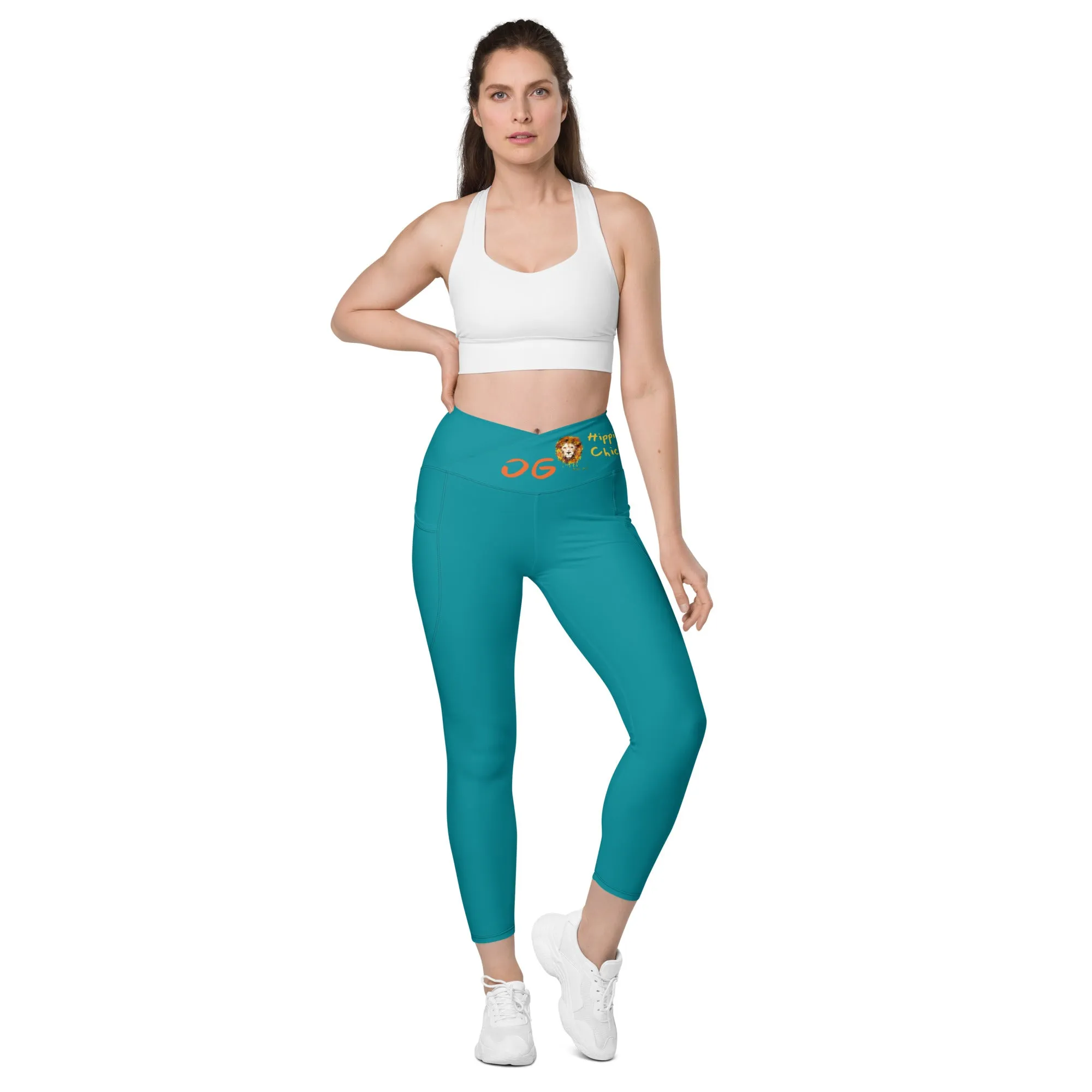 Teal Crossover Leggings