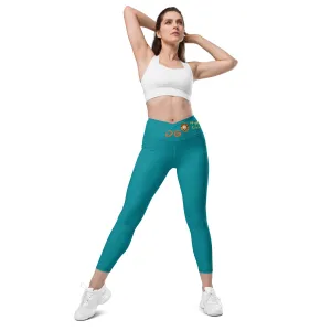 Teal Crossover Leggings