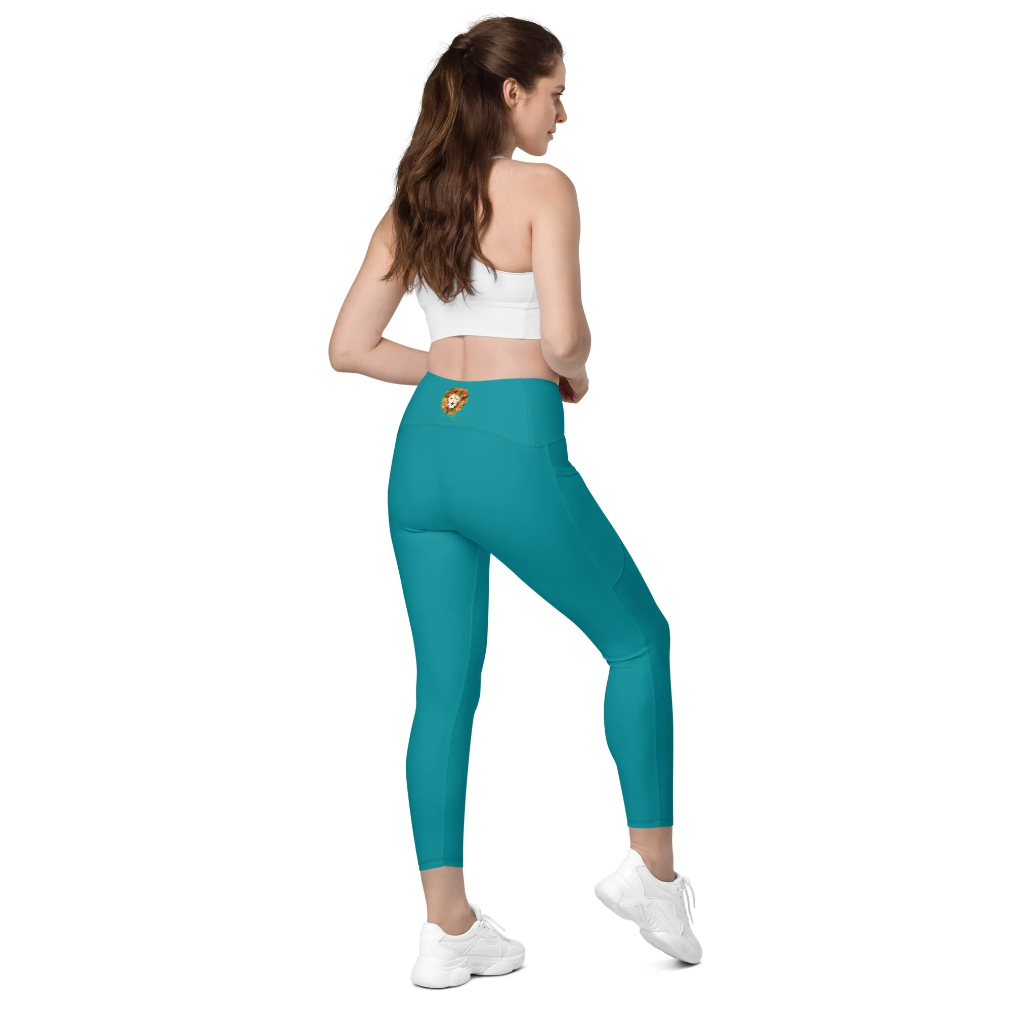 Teal Crossover Leggings