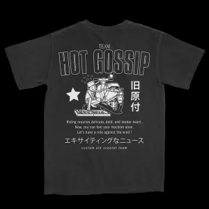 TEAM HOT GOSSIP SCOOTER SHIRT - BLACK / WHITE