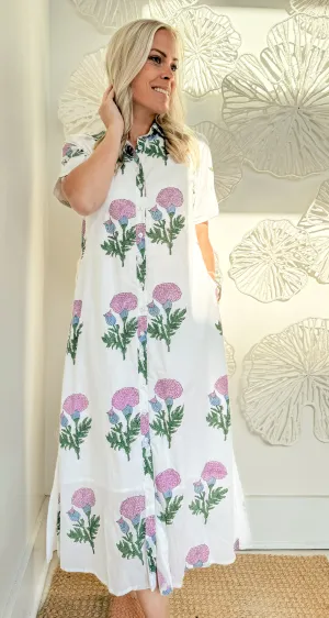 The Gracelyn Block Print Maxi