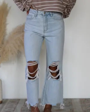 THE HARPER- SUPER HIGH RISE CROP FLARE JEANS