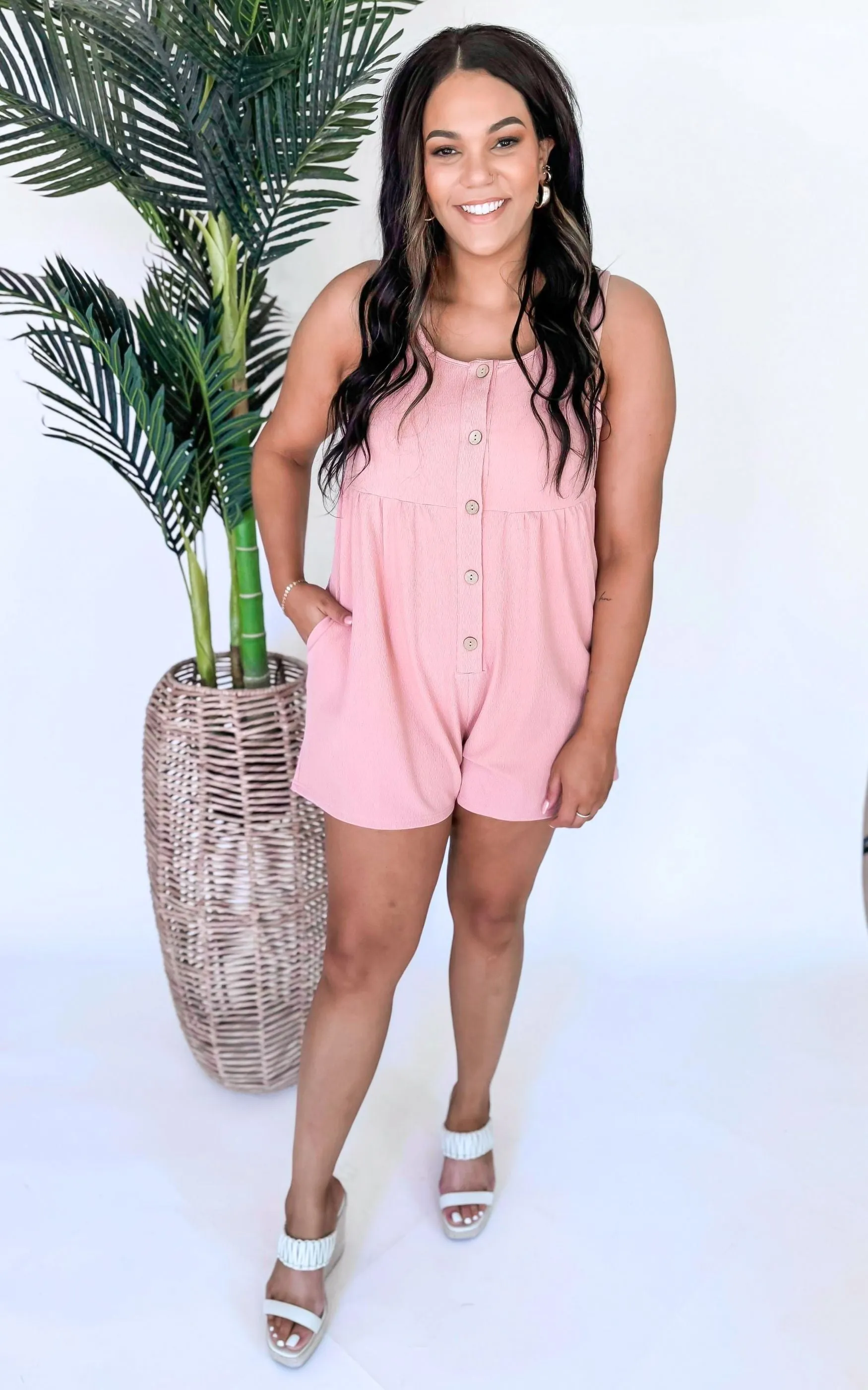 The Perfect Button Down Romper - Final Sale