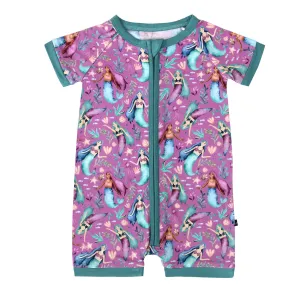 The Sleepy Sloth Mermazing Mermaids Shortie Romper