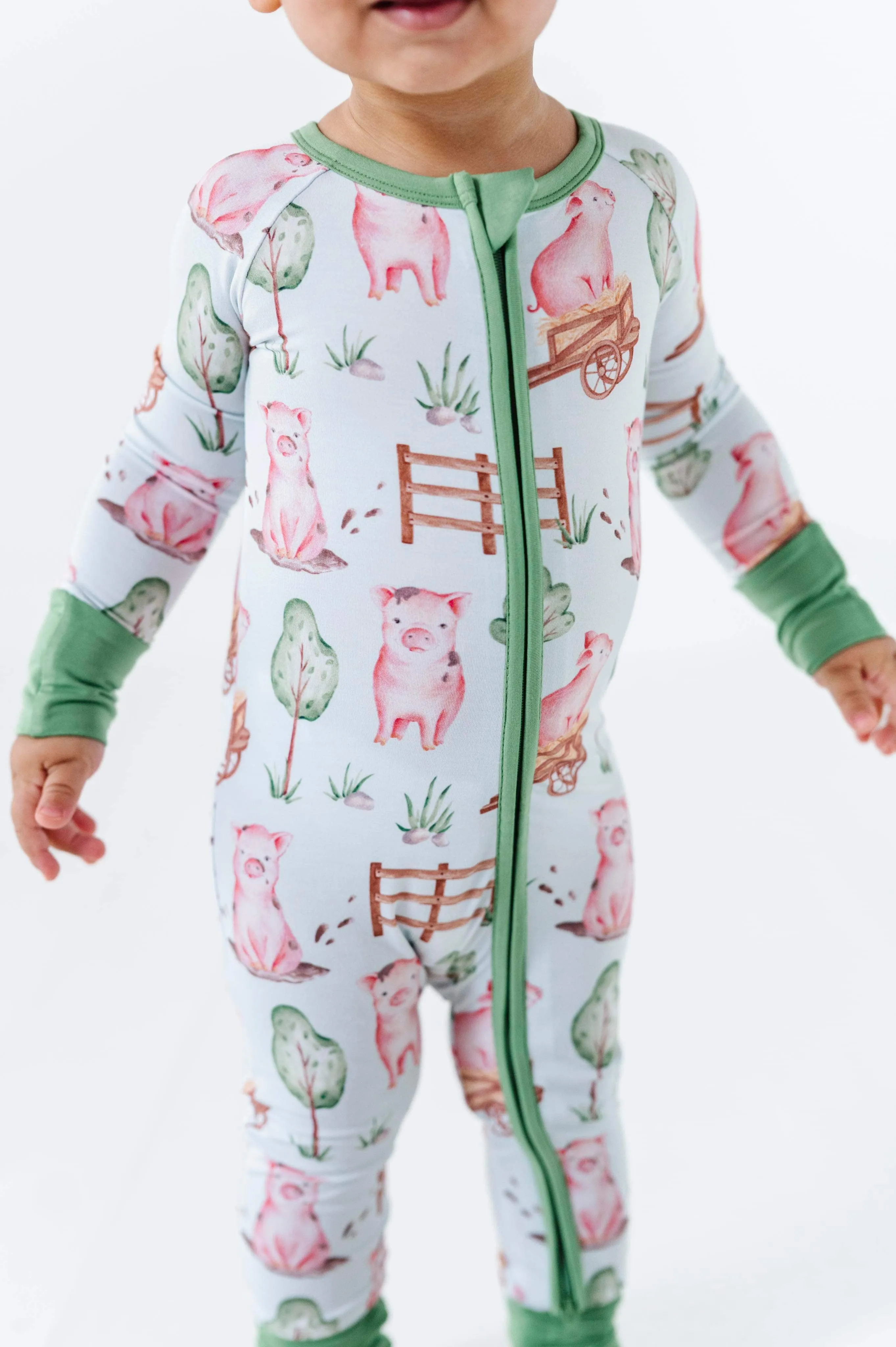 The Sleepy Sloth Piggies Oh So Hamsome Zip Jammies Convertible Romper